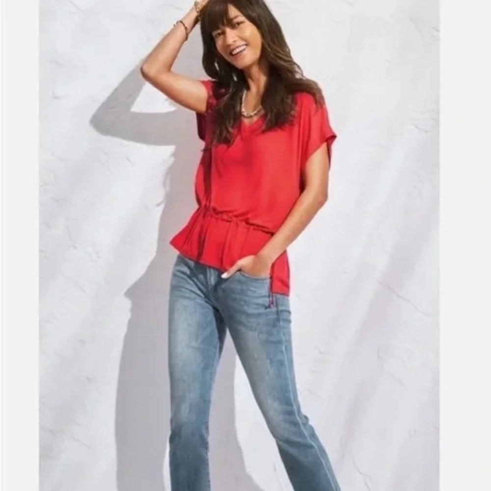 Cabi v-neck peplum t-shirt XL